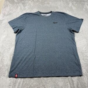 Milwaukee FreeFlex T-Shirt Mens 2X Gray Crewneck Short Sleeve Workwear